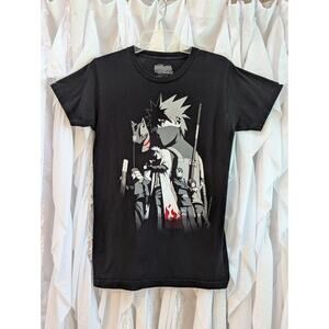 Naruto Shippuden Kakashi Story Men's Size Small Ripple Junction Black T-Shirt